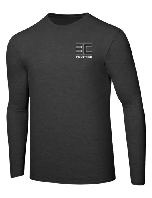 Ring Spun Dark Heather Grey 4.5 oz Long Sleeve T-Shirt w/3C Logo