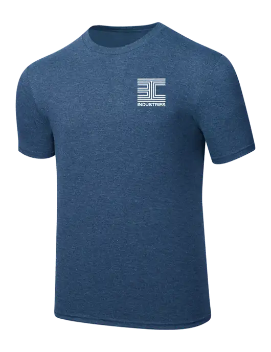 Simply Soft Heathered Navy 4.5oz  Poly/Combed Ring Spun Cotton T-Shirt w/3C Logo