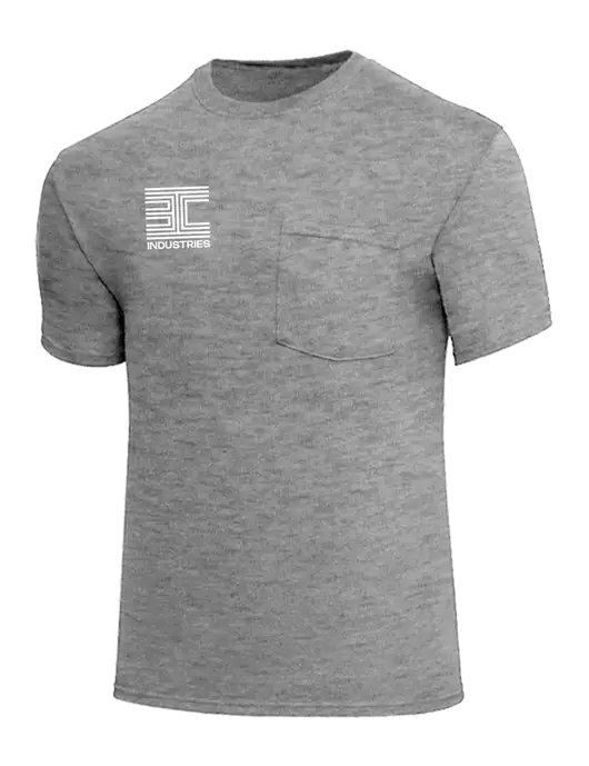 Core Blend Medium Grey Heather Pocket T-Shirt w/3C Logo