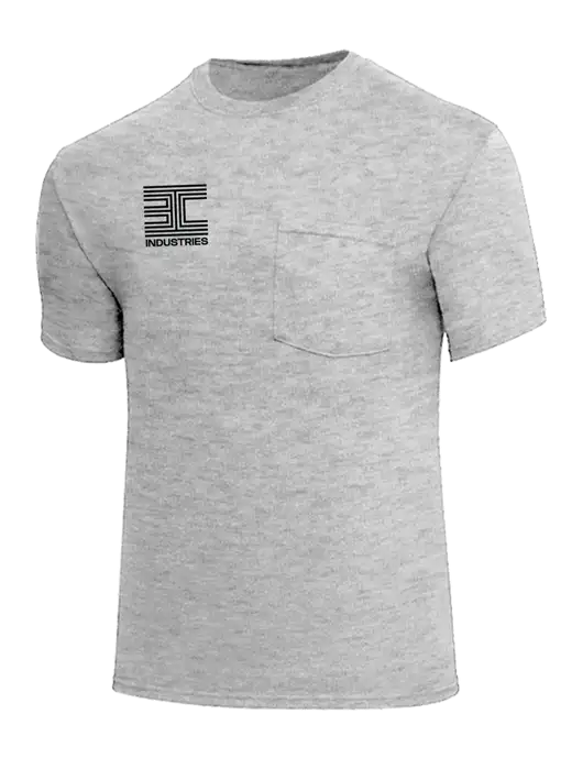 Core Blend Light Grey Heather Pocket T-Shirt w/3C Logo