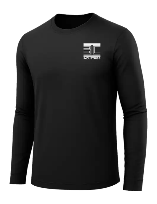 Long Sleeve Black PosiCharge Competitor Tee w/3C Logo