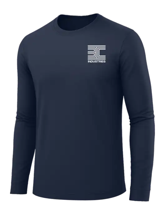Long Sleeve Navy PosiCharge Competitor Tee w/3C Logo