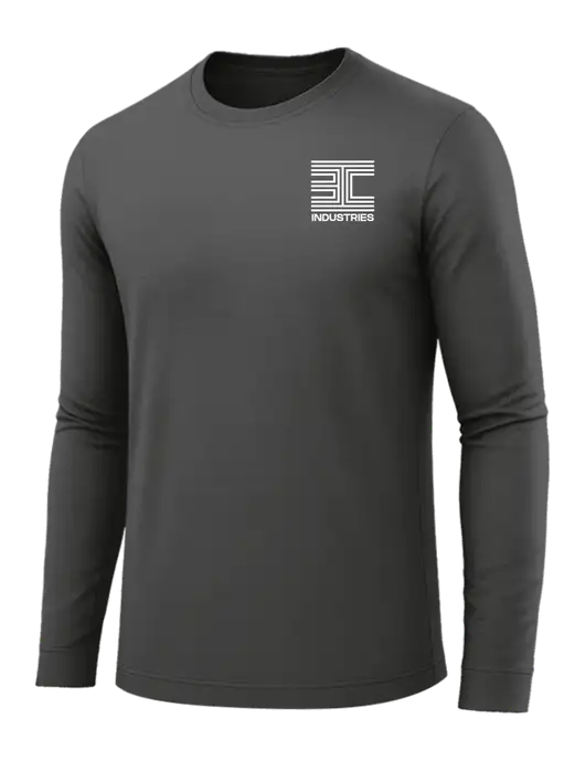 Long Sleeve Dark Grey PosiCharge Competitor Tee w/3C Logo
