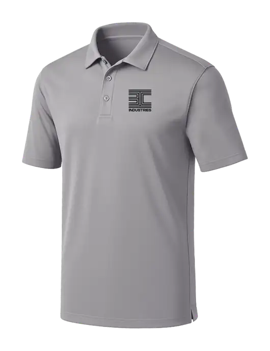 Light Grey Silk Touch Performance Polo w/3C Logo