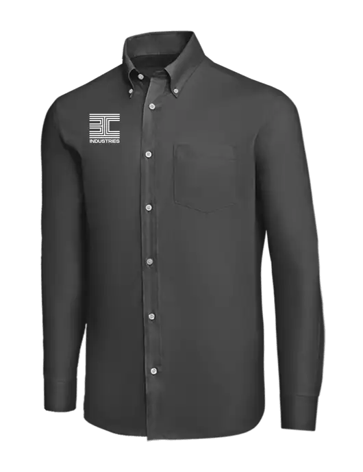Brooks Brothers Dark Grey Wrinkle-Free Stretch Nailhead Shirt w/3C Logo