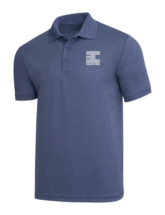 Light Navy Heather PosiCharge RacerMesh Polo w/3C Logo