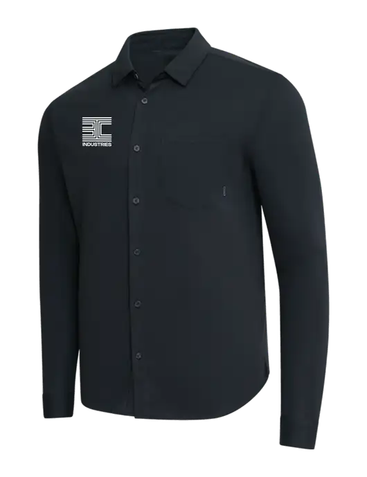 OGIO Black Extend Long Sleeve Button Up Shirt w/3C Logo