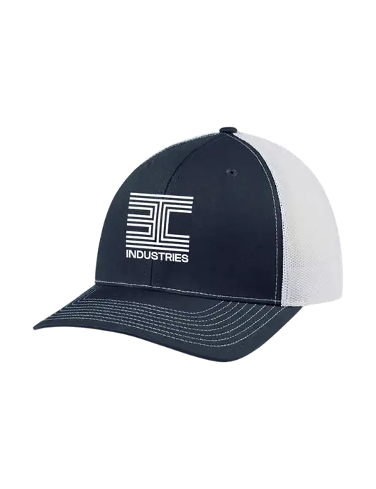 Richardson Adjustable Snapback Original 112 Trucker Cap Navy w/White Mesh w/3C Logo