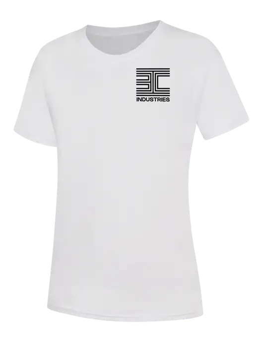 Womens White Core Blend Tee w/3C Logo