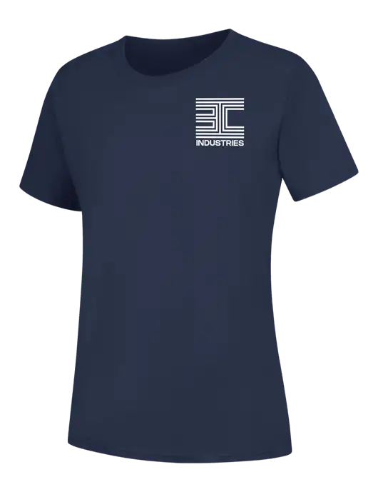 Womens Navy Core Blend Tee w/3C Logo