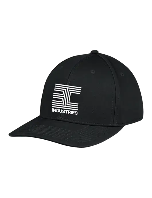Premium Modern Structured Twill Black Snapback Cap w/3C Logo
