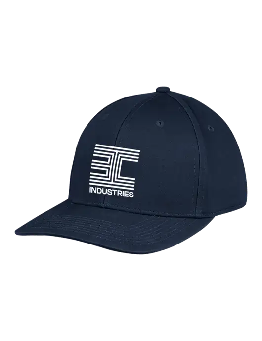 Premium Modern Structured Twill Navy Snapback Cap w/3C Logo