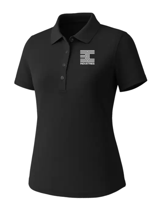 Callaway Womens Core Black Performance Polo w/3C Logo