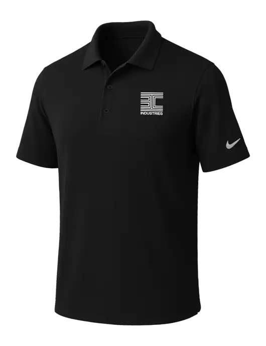 NIKE Black Dri-Fit Micro Pique Polo w/3C Logo
