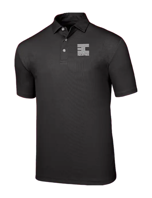 Callaway Birdseye Black Polo w/3C Logo