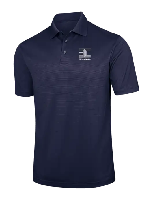 Navy Performance Fine Jacquard Polo w/3C Logo