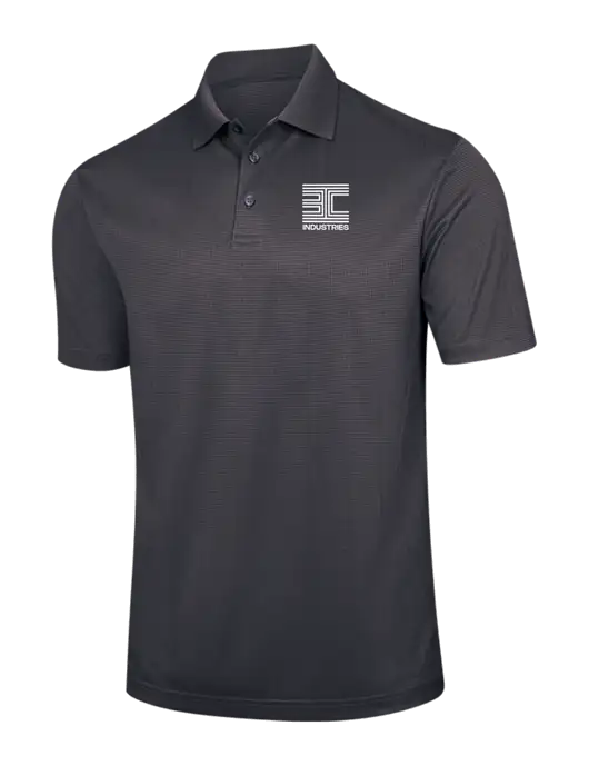 Dark Grey Performance Fine Jacquard Polo w/3C Logo