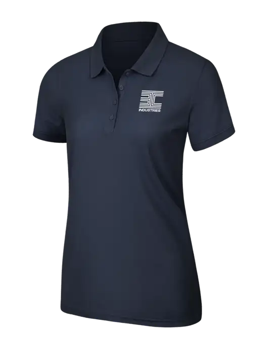 Navy Blue Womens Core Classic Pique Polo w/3C Logo