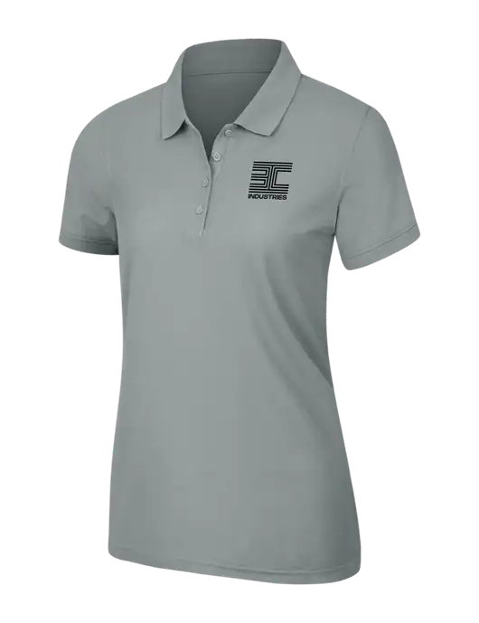 Light Grey Womens Core Classic Pique Polo w/3C Logo