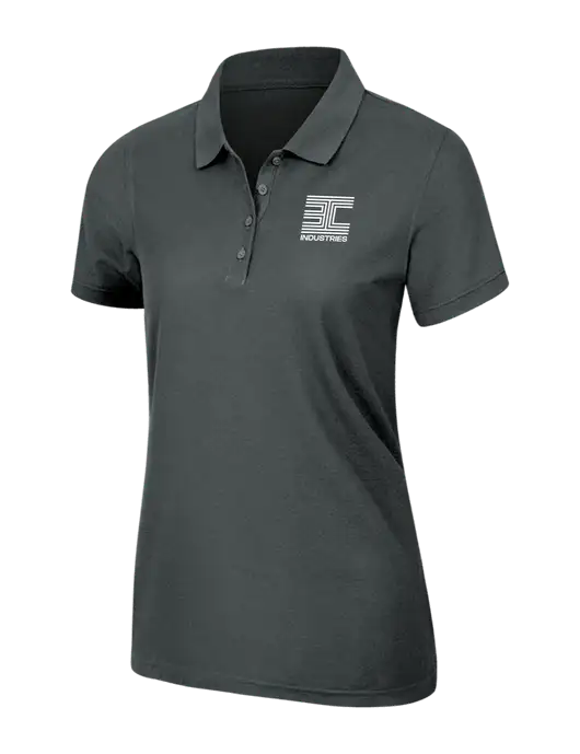 Dark Grey Womens Core Classic Pique Polo w/3C Logo