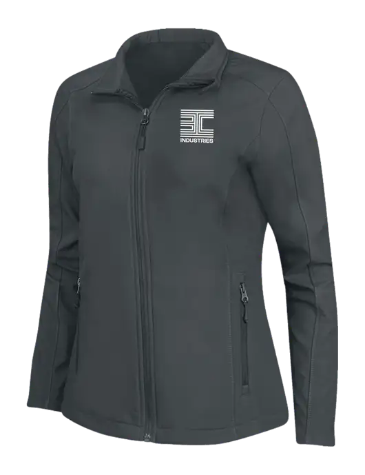 Charcoal Grey Womens Core Soft Shell Jacket w/3C Logo