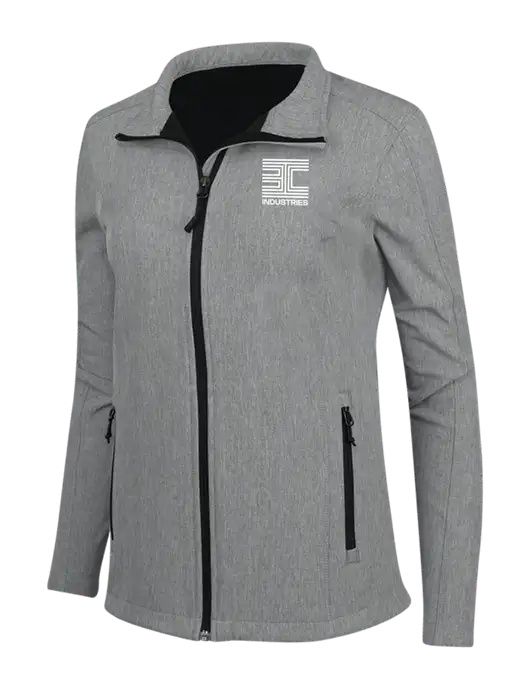 Medium Grey Heather Womens Core Soft Shell Jacket w/3C Logo