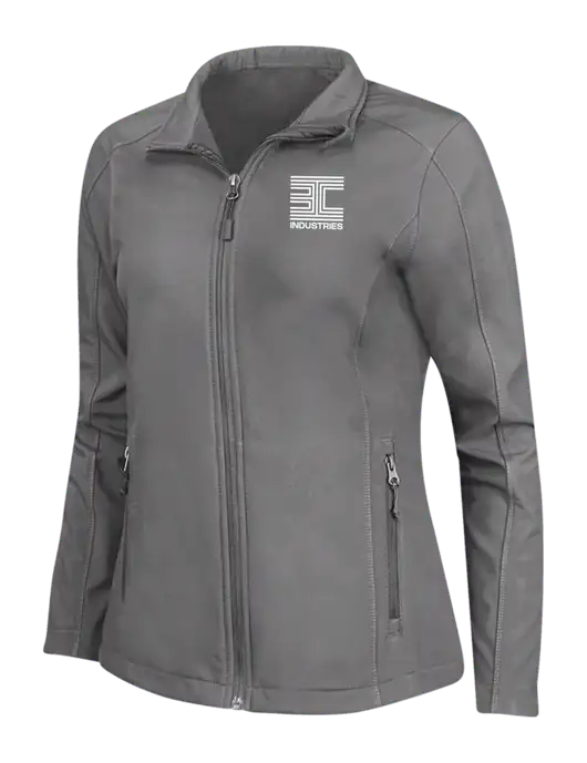 Medium Grey Womens Core Soft Shell Jacket w/3C Logo