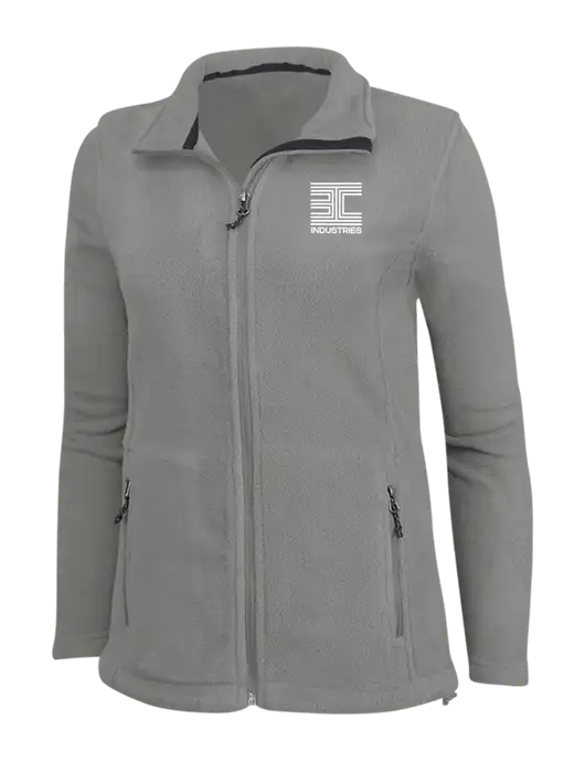 Womens Medium Grey Fleece Jacket w/3C Logo