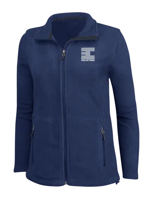 Womens Navy Fleece Jacket w/3C Logo