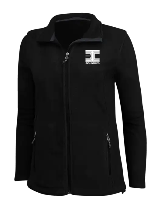 Womens Black Fleece Jacket w/3C Logo