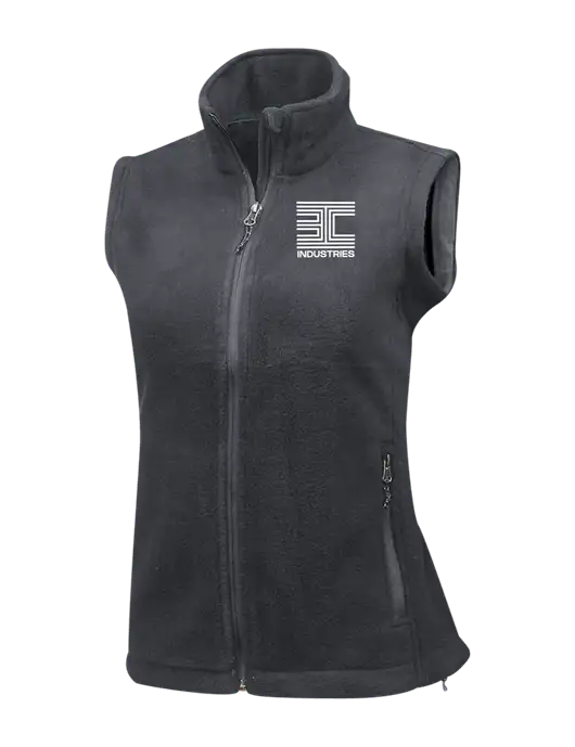 Medium Grey Womens Fleece Vest w/3C Logo
