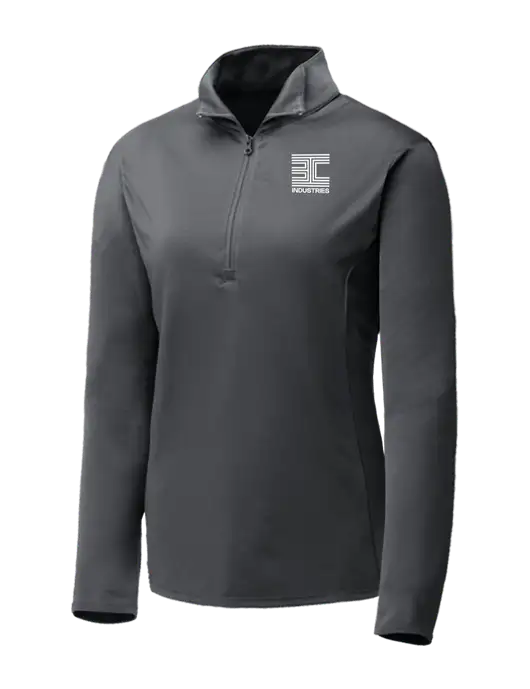 Dark Grey Womens Posicharge Competitor ¼ Zip Pullover w/3C Logo