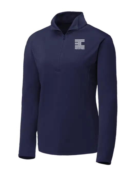 Navy Womens Posicharge Competitor ¼ Zip Pullover w/3C Logo