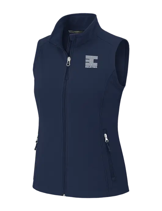 Navy Womens Core Soft Shell Vest w/3C Logo