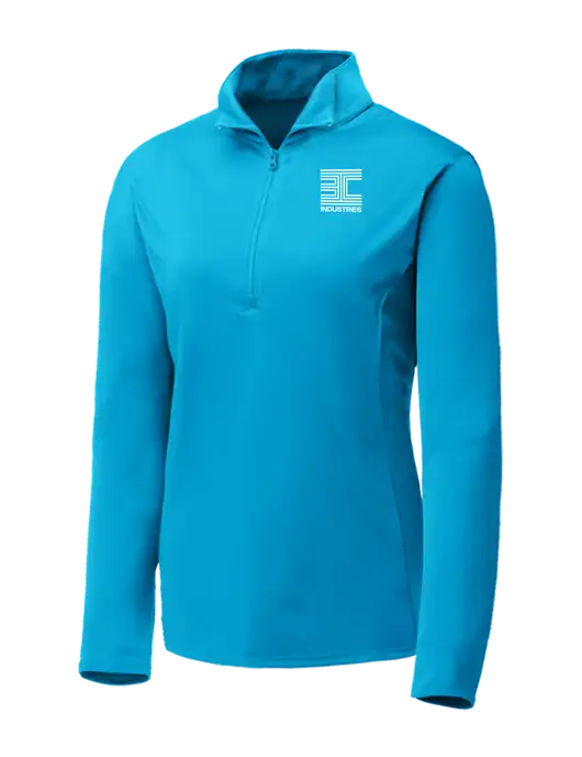 Sapphire Blue Womens Posicharge Competitor ¼ Zip Pullover w/3C Logo