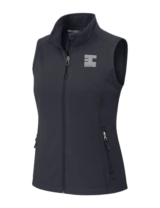 Charcoal Grey Womens Core Soft Shell Vest w/3C Logo