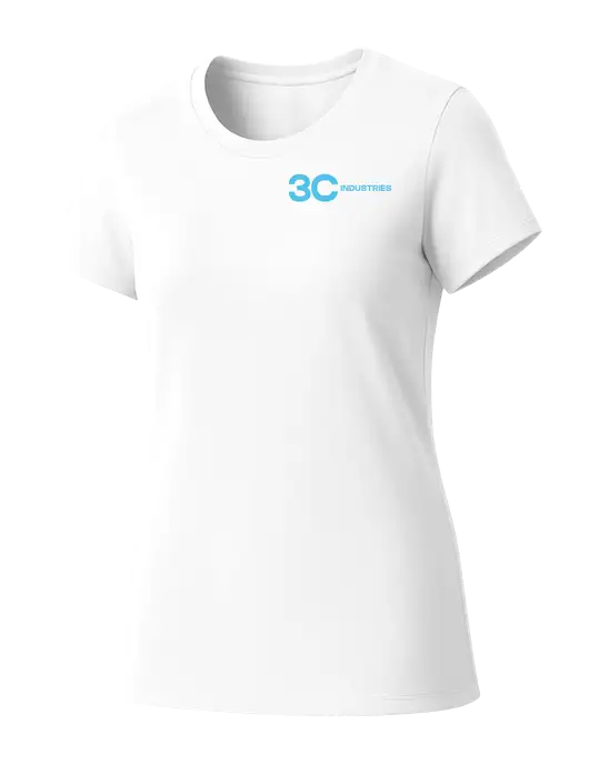 Womens Seriously Soft White T-Shirt w/3C Industries Logo