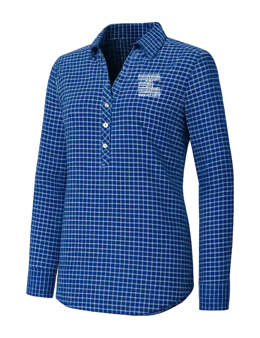 Womens Navy/White City Stretch Shirt w/3C Logo