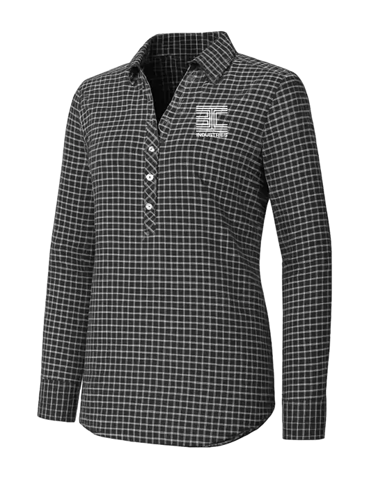 Womens Dark Grey/White City Stretch Shirt w/3C Logo