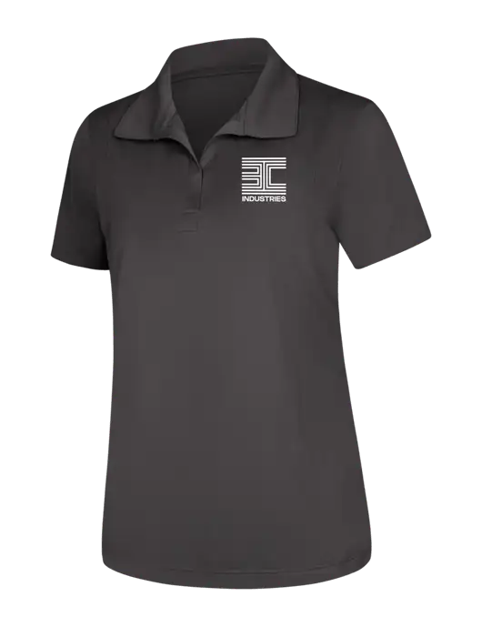 Womens Dark Grey Micropique Sport-Wick Polo w/3C Logo