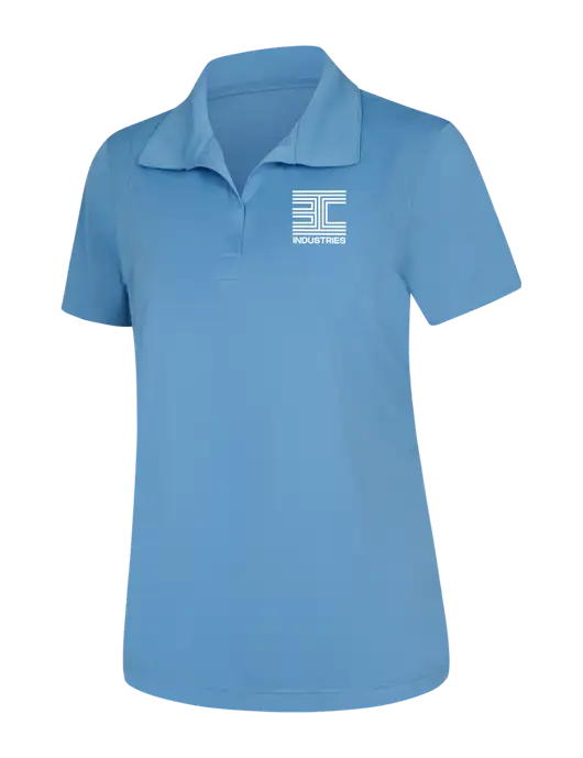 Womens Carolina Blue Micropique Sport-Wick Polo w/3C Logo