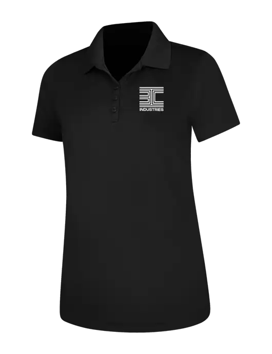 Black Womens Dry Zone UV Mesh Polo w/3C Logo