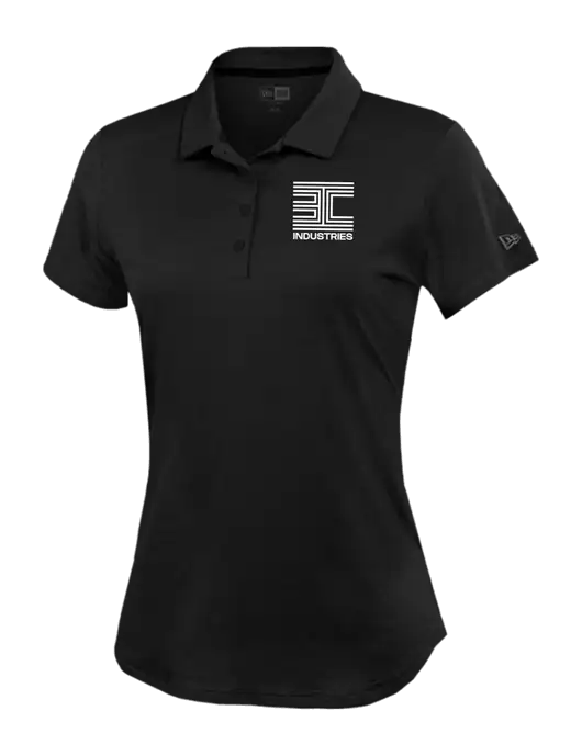 New Era Womens Power Black Polo w/3C Logo