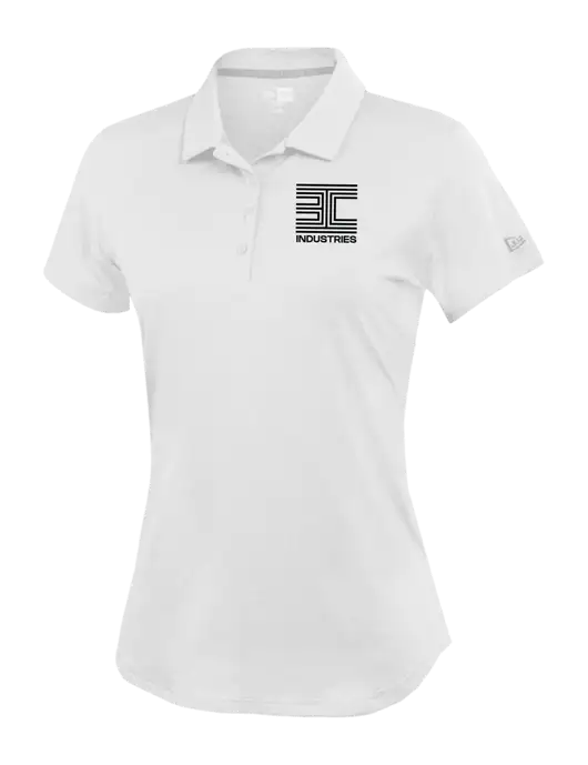 New Era Womens Power White Polo w/3C Logo