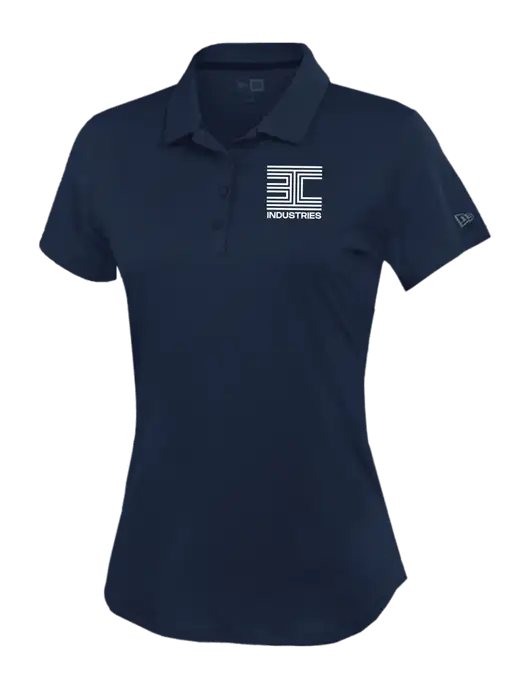 New Era Womens Power Navy Polo w/3C Logo