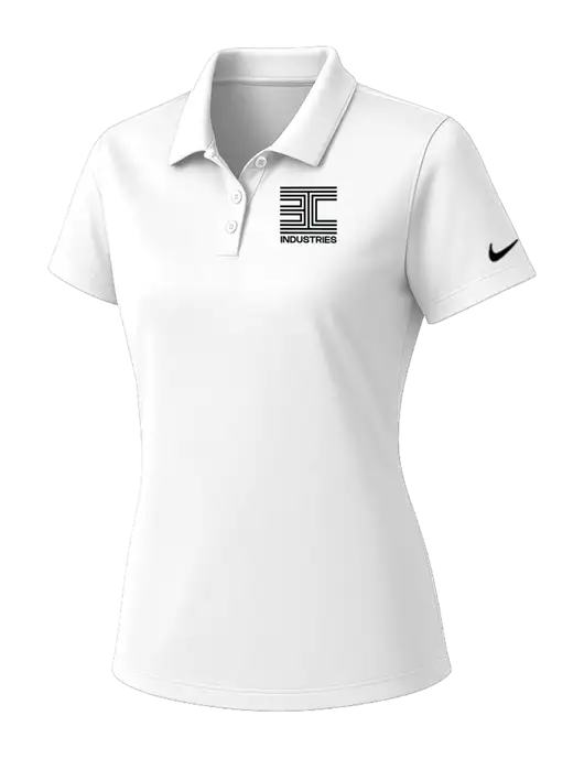 Nike Womens White Dry Essential Solid Polo w/3C Logo