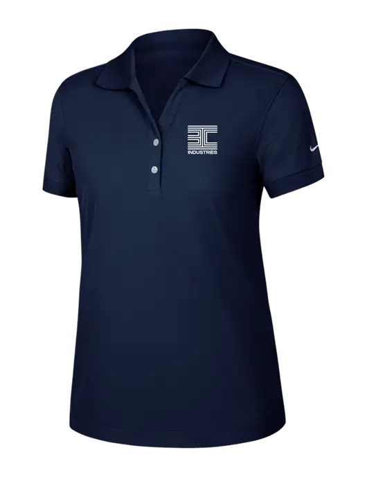 Nike Womens Dri-FIT Classic Dark Navy Polo w/3C Logo