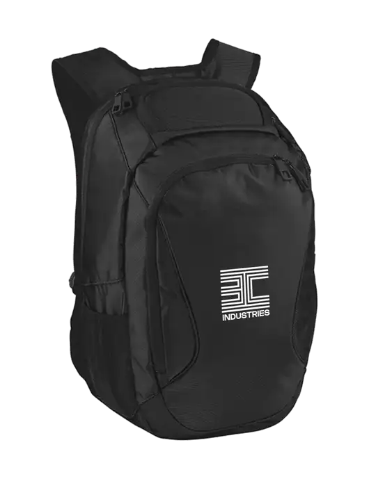 Stealth Black Laptop Backpack w/3C Logo