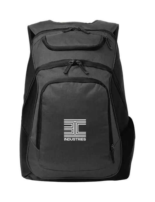 Executive Graphite Heather/Black Laptop Backpack w/3C Logo
