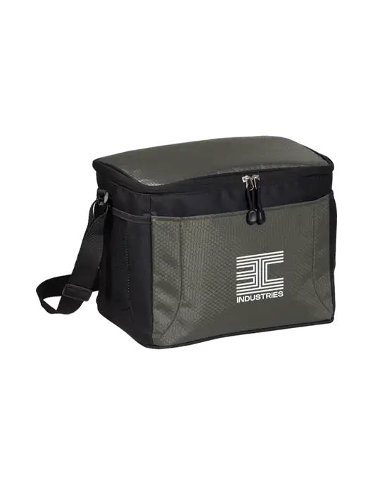 12 Can Grey/Black Cube Cooler w/3C Logo